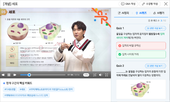 AI 타임컷 슬라이드 화면