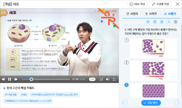 AI 타임컷 슬라이드 화면